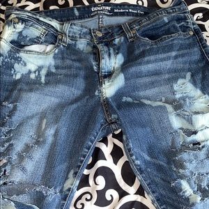 Distressed jeans